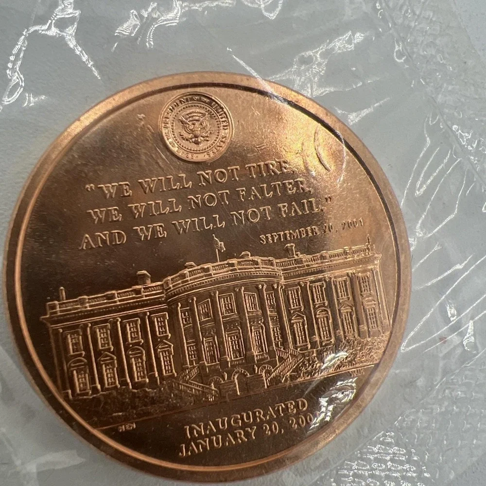 George W. Bush 2001 Inauguration Bronze Medal- 9/11 Quote-Sealed CollectibleCoin